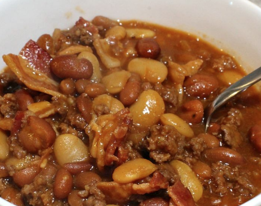 Crock Pot Loaded Baked Beans Recipe Alldelish