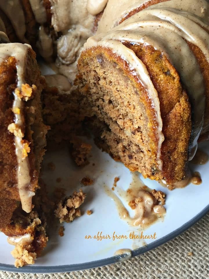 PUMPKIN SPICED COFFEE CAKE WITH BROWN BUTTER GLAZE alldelish