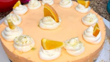 NO BAKE ORANGE CREAMSICLE CHEESECAKE