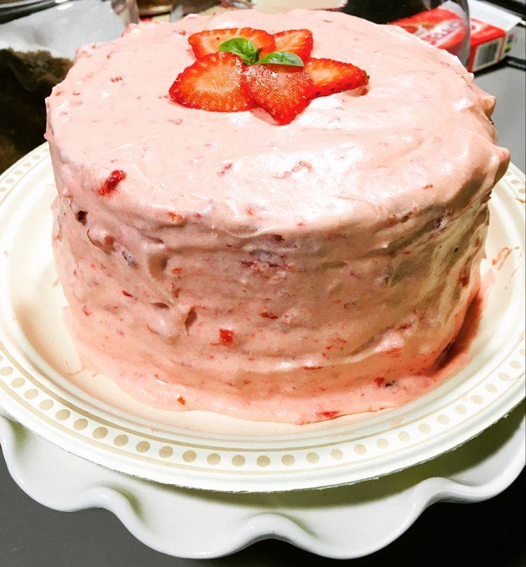 Strawberry Cake Made From Scratch